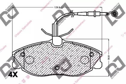 Комплект тормозных колодок DJ PARTS BP1122